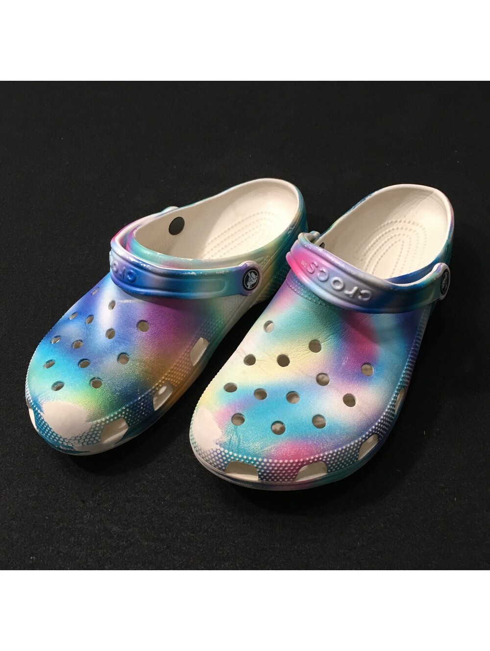Crocs Unisex-Adult Clog MENS SIZE 7 WOMENS SIZE 9 SKY RAINBOW
